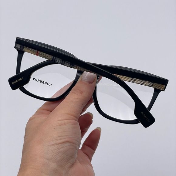 BRAND NEW BURBERRY EVELYN BE2347 3942 Black/Demo Lens Women Eyeglasses - Picture 9 of 12